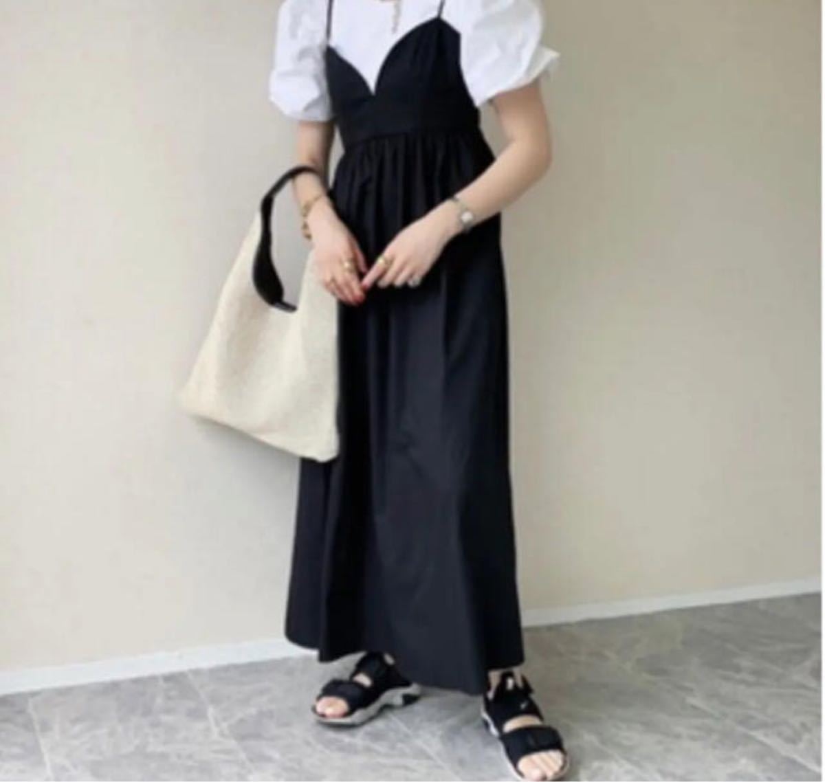 ZARA ポプリン地 ミディ丈 ワンピース キャミ ワンピース S ZARA ポプリン地 ミディ丈 ワンピース キャミ ワンピース S