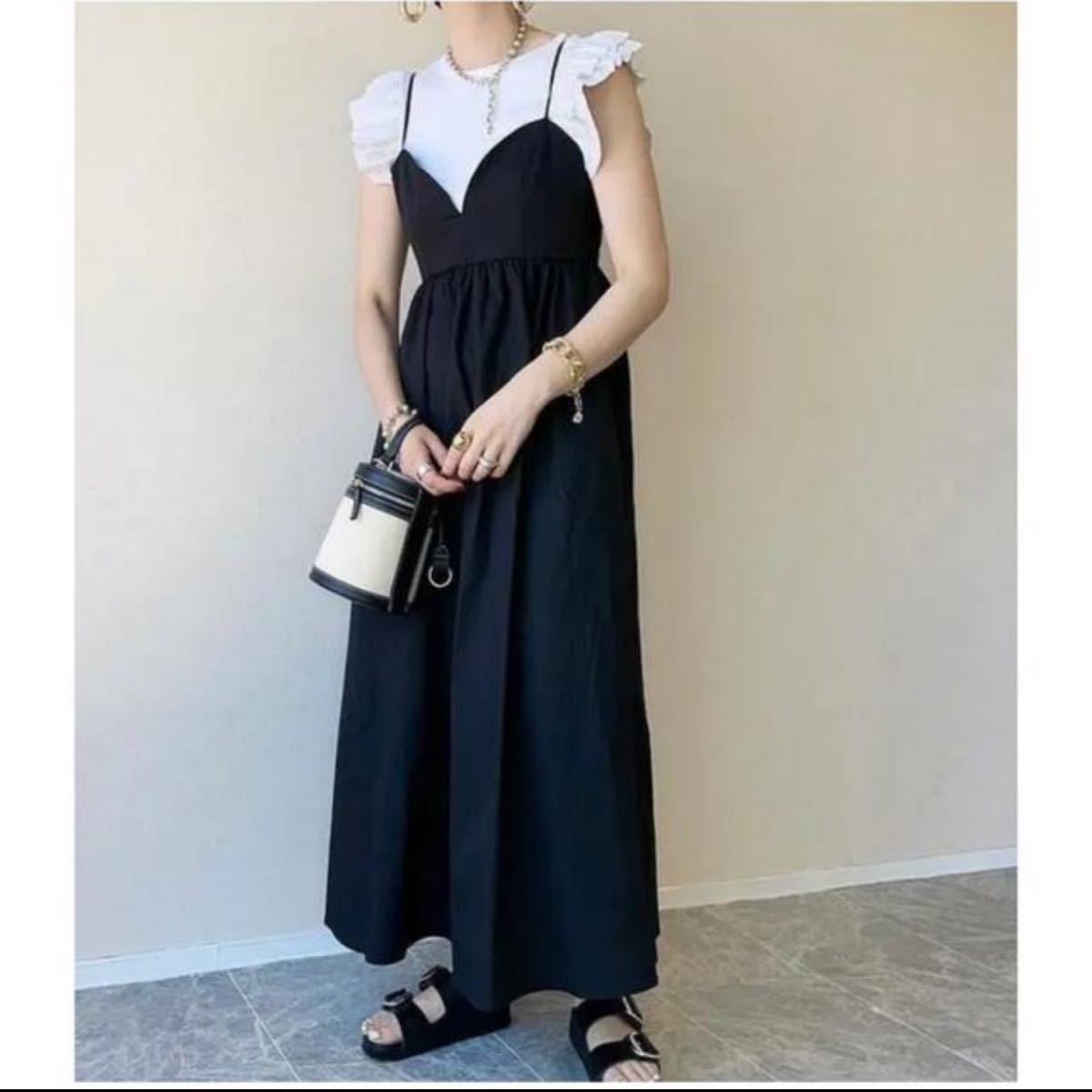 ZARA ポプリン地 ミディ丈 ワンピース キャミ ワンピース M ZARA ポプリン地 ミディ丈 ワンピース キャミ ワンピース M