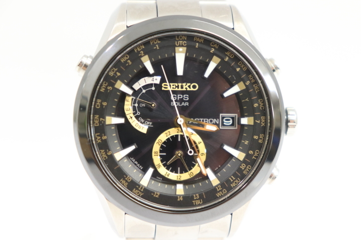 SEIKO メンズ腕時計 - アストロン/SEIKO/-/黒 ブラック/銀 シルバー/ロゴ/SBXA005【中古】