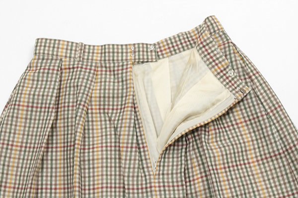 * Vintage Burberrys * юбка в складку Brown размер 9 в клетку длинный колено длина flair Old Burberry *ZX10