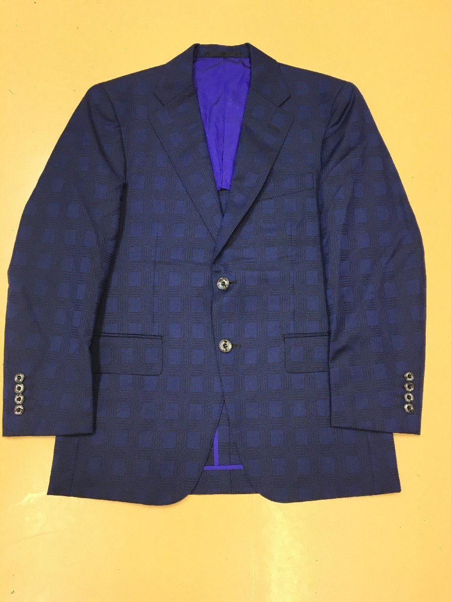 Scabal スキャバル スーツ　２つボタン　背抜き　格子柄　R0423124_画像2