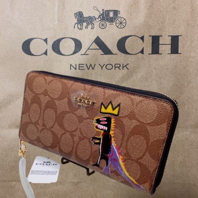 coach バスキア　コラボ　レキシー　ラウンドジップリストレット _画像1