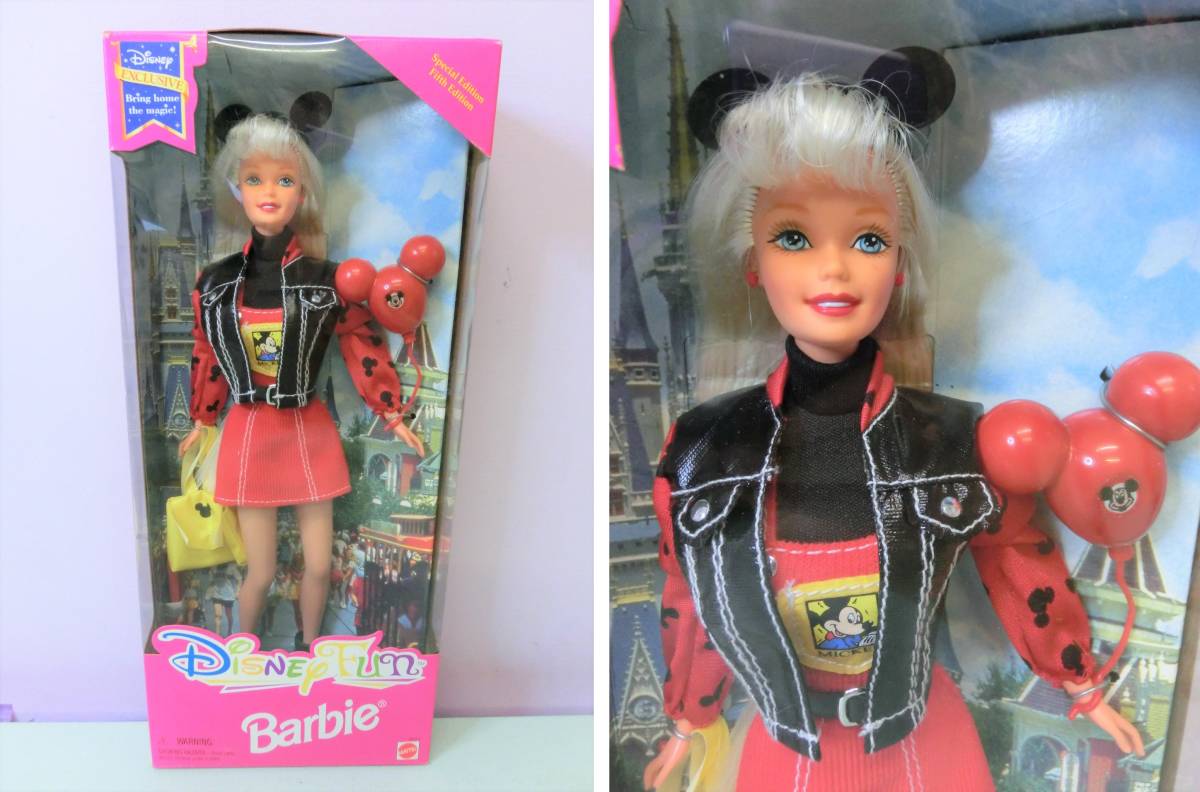 バービー 1997年 ディズニーファン Disney Fun 人形 マテル 90s バルーン ミッキー ファンシー◆Barbie MATTEL Doll ファンキャップ 風船
