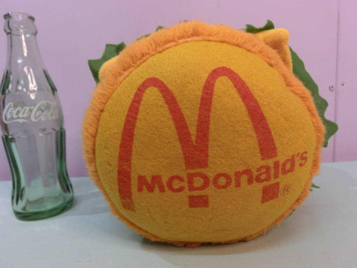 マクドナルド◆ビンテージ ハンバーガー ぬいぐるみクッション ビッグマック 20㎝◆McDonald's Vintage USA 雑貨 企業物 ミールトイ_画像2