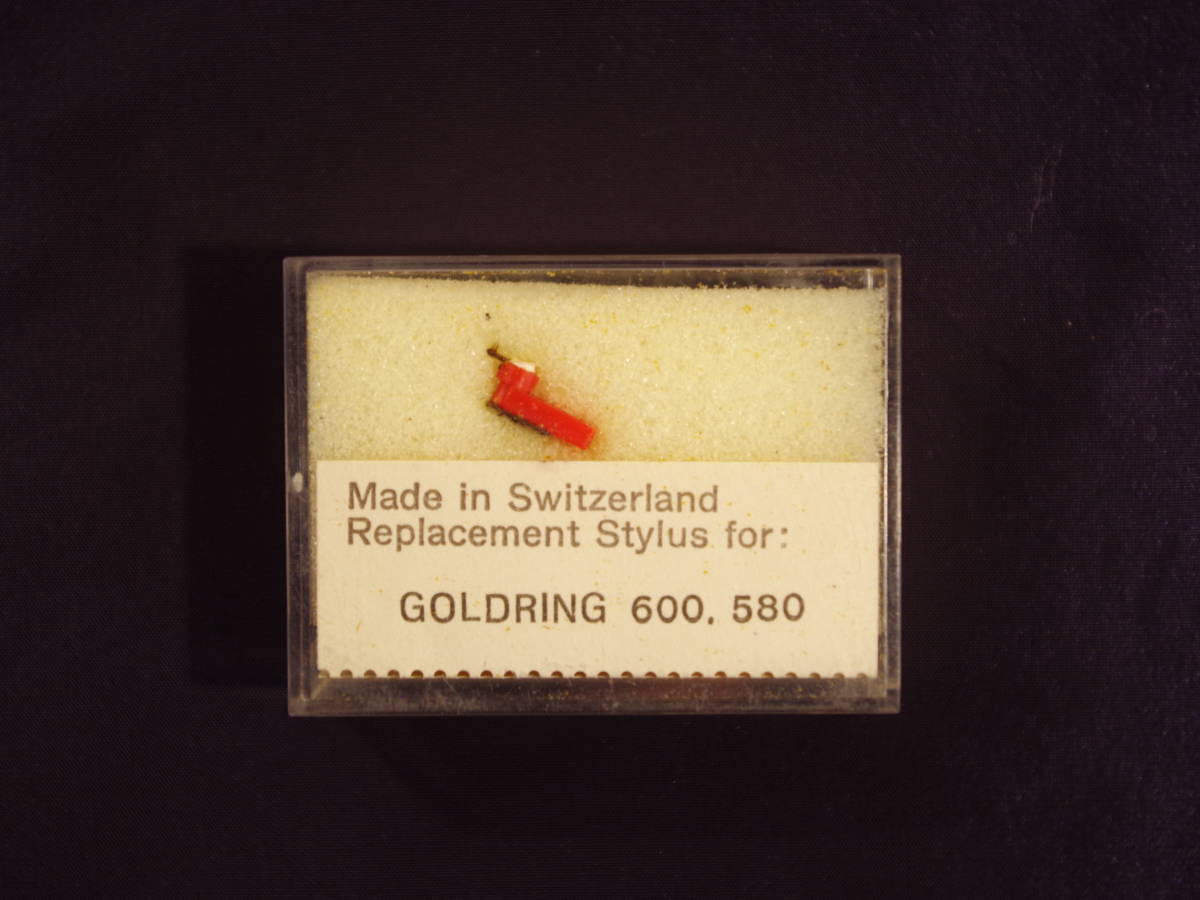 【デッドストック】GOLDRING 600 / 580 モノラルカートリッジ向け LP交換針_画像1
