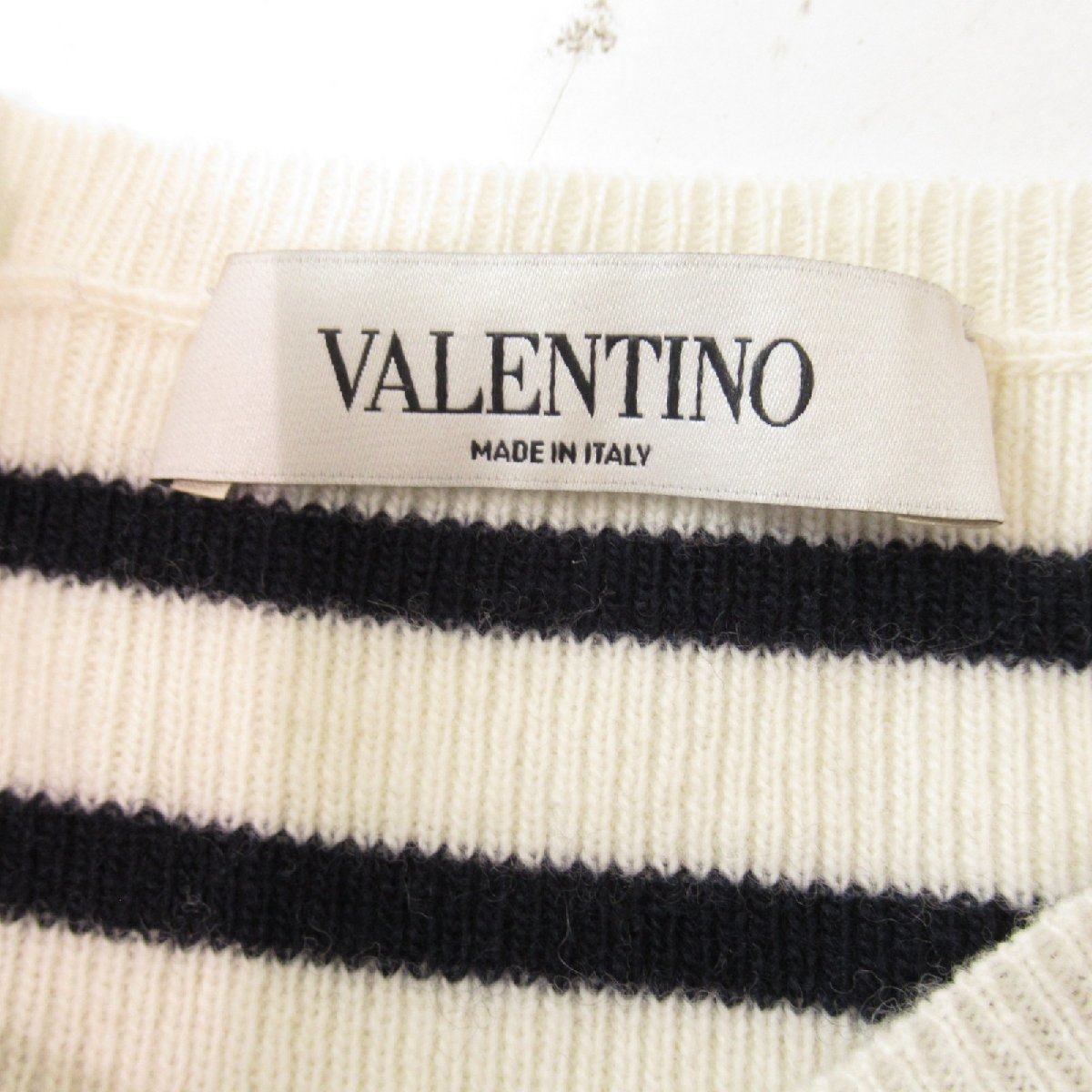 Valentino ヴァレンチノ セーター ホワイト系 ウール 中古 レディース_画像5
