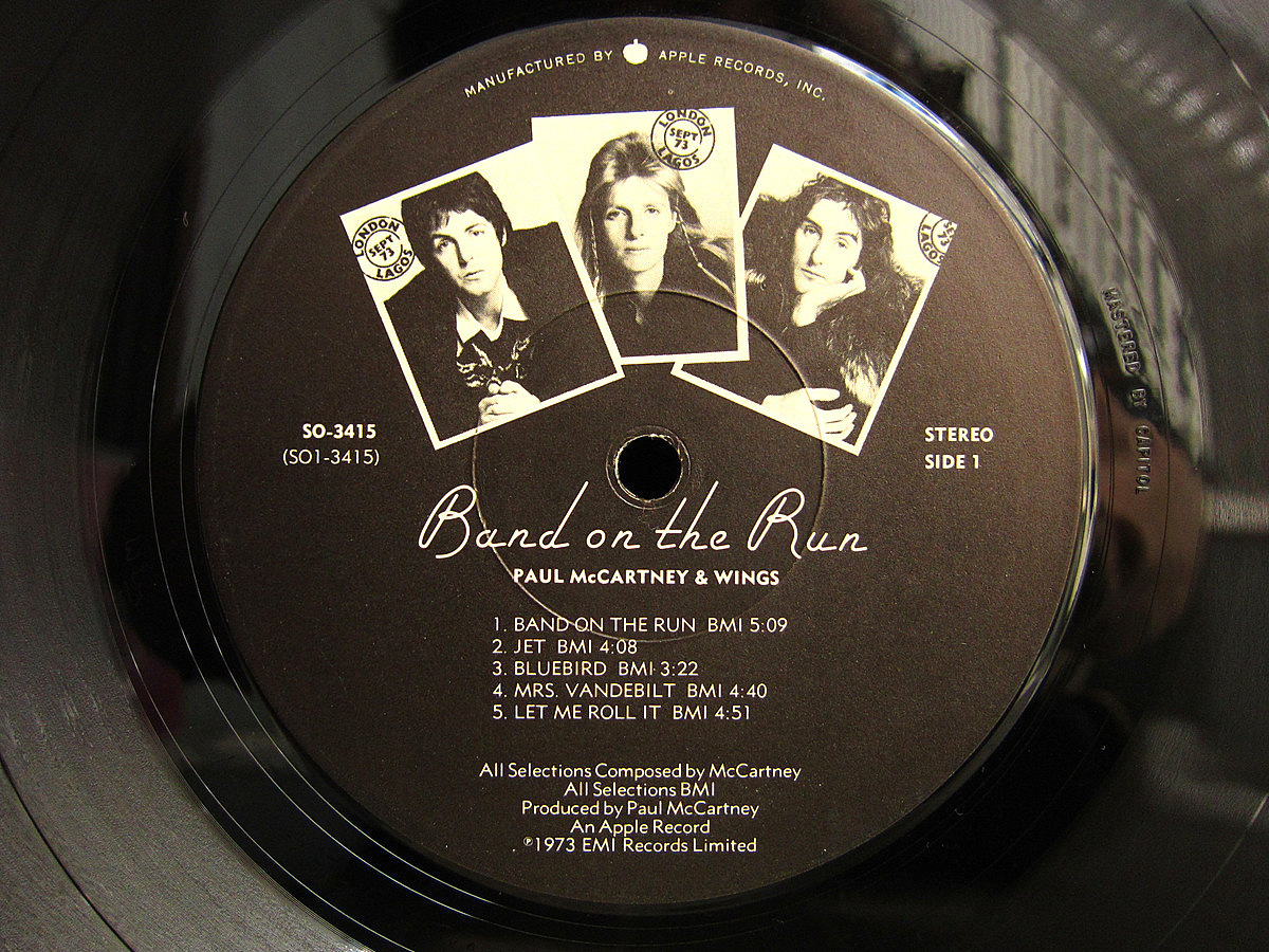Paul McCartney & Wings●Band On The Run apple Records SO-3415●210604t2-rcd-12-rkレコード米盤US盤米LPポールマッカートニー_画像3