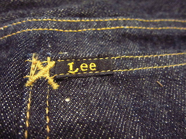  Vintage 40\'s50\'s*Lee 101B центральный красный бирка W106cm*30\'s60\'s б/у одежда Lee Rider's Denim брюки оригинал джинсы RIDERS обе уголок . заклепка USA