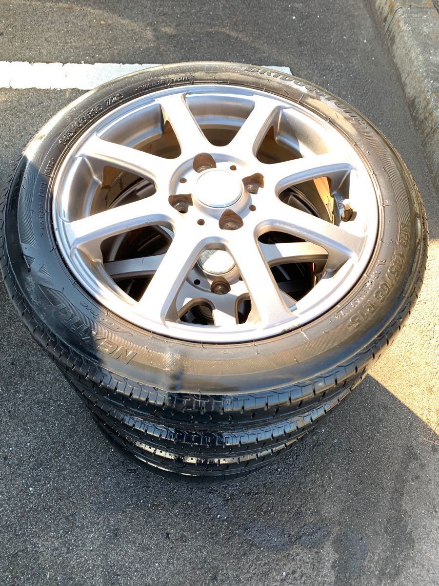 三菱 アイ 専用 アルミホイール タイヤ 4本セットですが 即購入 三菱 アイ 専用 アルミホイール タイヤ 4本セットですが 即購入