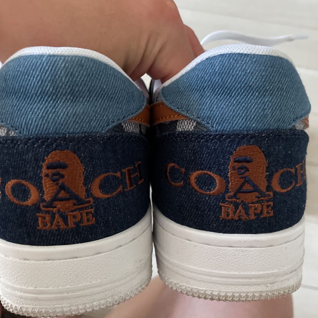 ◆送料無料◆激レア◆ BAPE COACH BAPE STA ベイプ　コーチ コラボ スニーカー　27㎝　9サイズ　アベイシングエイプ　エイプ　モノグラム_画像4