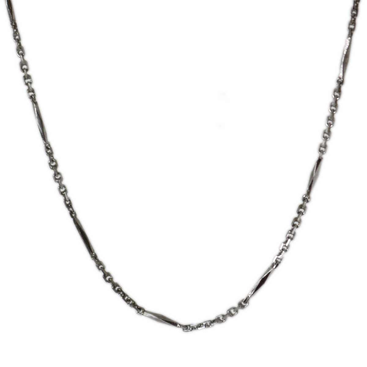  cut .& angle small legume cut bar cut . red beans chain necklace Pt850/ platinum 850 neck around approximately 40cm chain width approximately 1.15mm weight approximately 6.2g NT