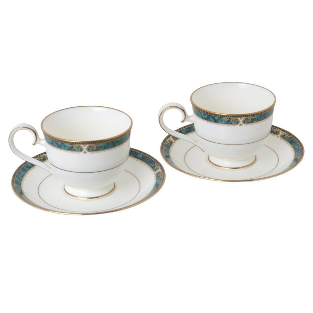 Noritake ノリタケ カップ&ソーサー 2客セット ESSEX COURT エセックスコート Bone China #4727 NT ABランク_画像1