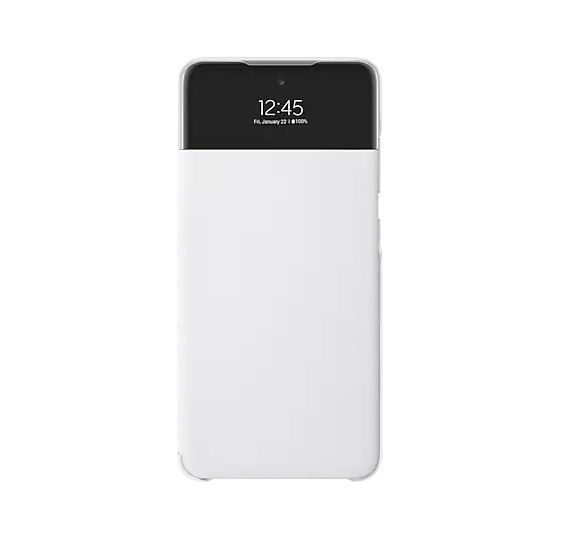 Galaxy A52 5G ◆ Smart S View Wallet カバー ホワイト Samsung ロゴ オフィシャル【並行輸入品】SC-53B 4_画像1