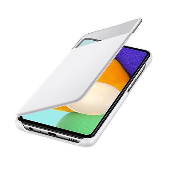 Galaxy A52 5G ◆ Smart S View Wallet カバー ホワイト Samsung ロゴ オフィシャル【並行輸入品】SC-53B 4_画像4