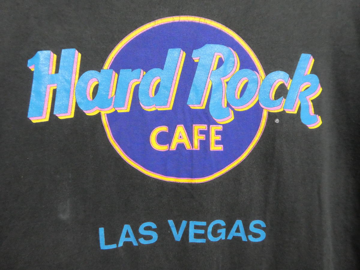 90s USA製 ハードロックカフェ HARD ROCK CAFE ラスベガス　ビンテージTシャツ　L　シングルステッチ　MADE IN USA_画像2