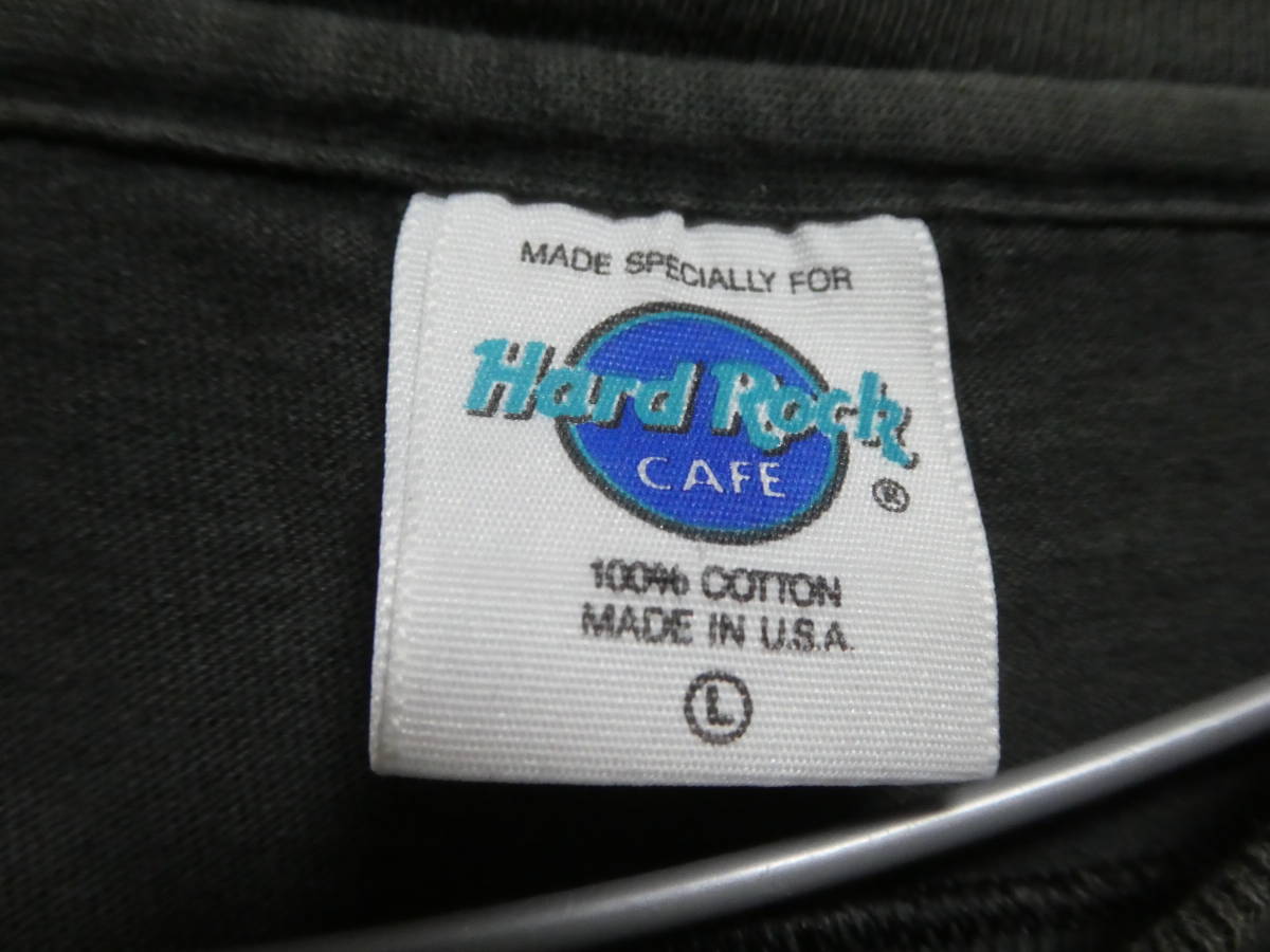 90s USA製 ハードロックカフェ HARD ROCK CAFE ラスベガス　ビンテージTシャツ　L　シングルステッチ　MADE IN USA_画像3