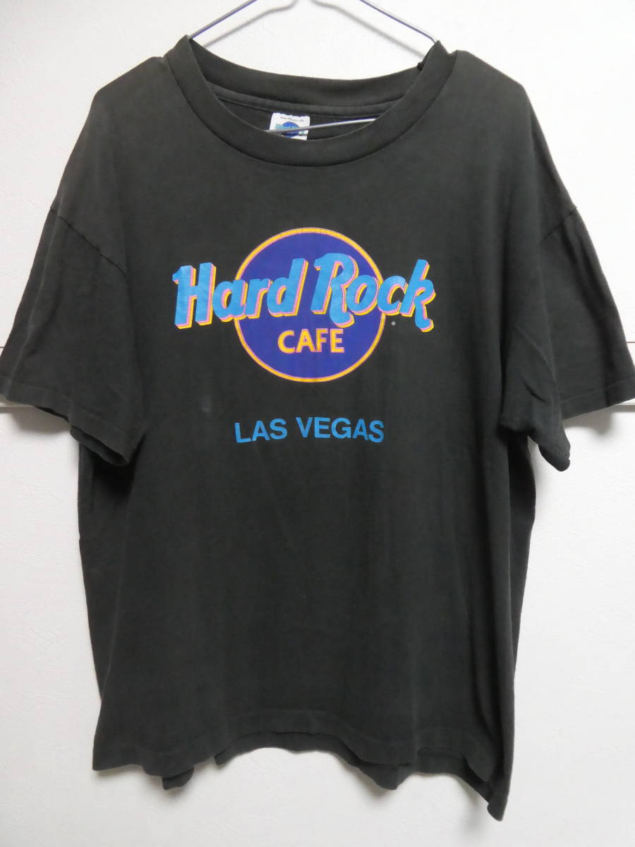 90s USA製 ハードロックカフェ HARD ROCK CAFE ラスベガス　ビンテージTシャツ　L　シングルステッチ　MADE IN USA_画像1