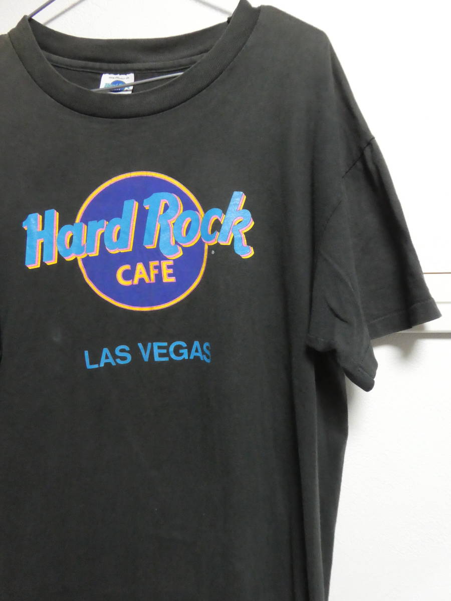 90s USA製 ハードロックカフェ HARD ROCK CAFE ラスベガス　ビンテージTシャツ　L　シングルステッチ　MADE IN USA_画像6