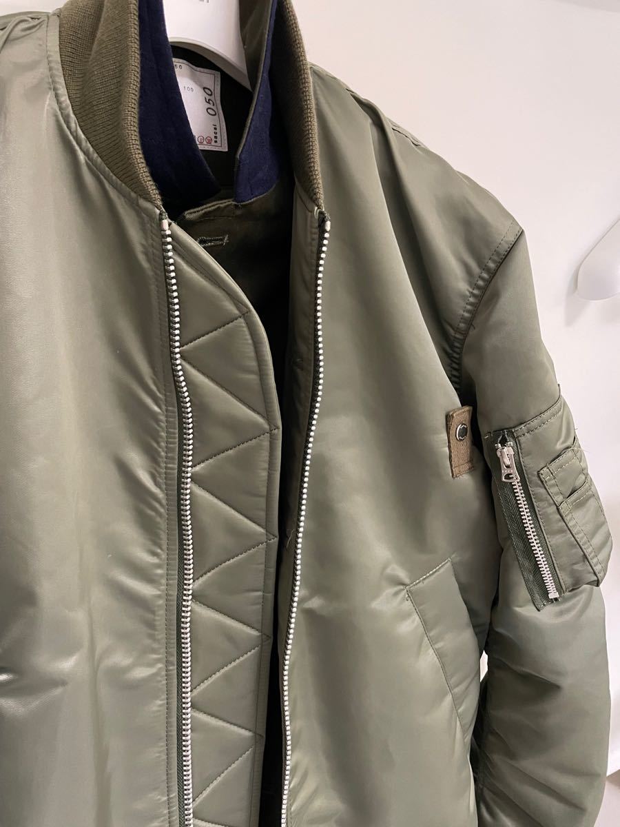 Sacai MA-1 Blouson SCM-050 新品未使用 MA-1 フライト Sacai MA-1 Blouson SCM-050 新品未使用 MA-1 フライト