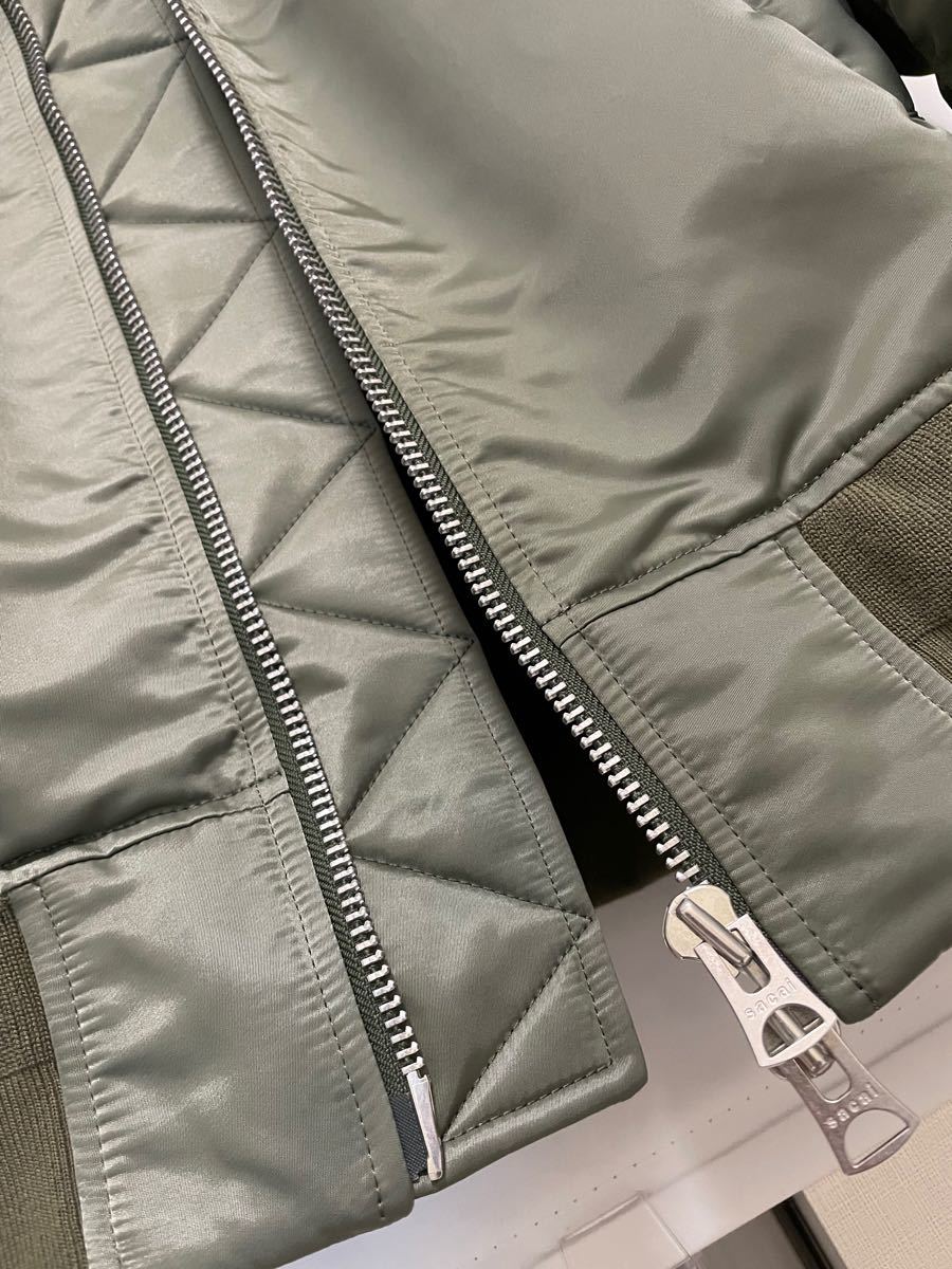 Sacai MA-1 Blouson SCM-050 新品未使用 MA-1 フライト Sacai MA-1 Blouson SCM-050 新品未使用 MA-1 フライト
