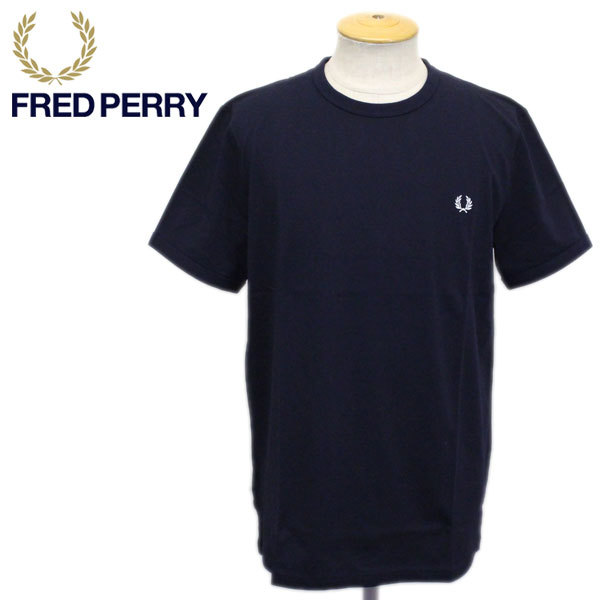 FRED PERRY (フレッドペリー) M3519 RINGER T-SHIRT リンガー Tシャツ FP326 608NAVY S_FRED PERRY (フレッドペリー)正規取扱店THR