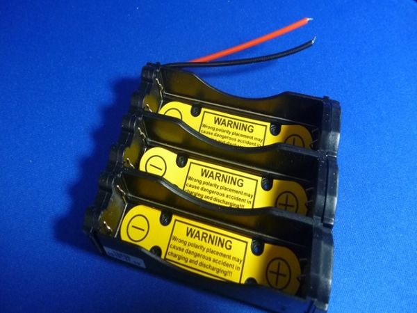 18650電池ホルダー 3本直列11.1V用（保護回路付）3S1P リチウムイオン電池ホルダー、電池ケース、バッテリーボックス,電池ボックス,電池box_画像1