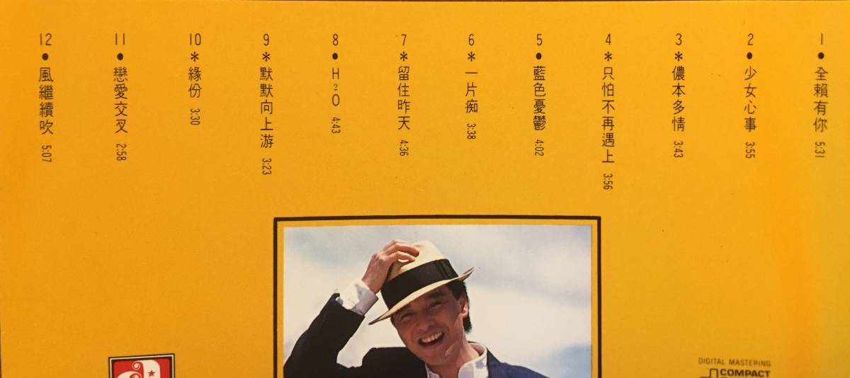 美品廃盤CD-張國榮 レスリー・チャン Leslie Cheung・日本東芝EMI製1985年版「夏日精選」・華星唱片公司・送料230円～の画像6