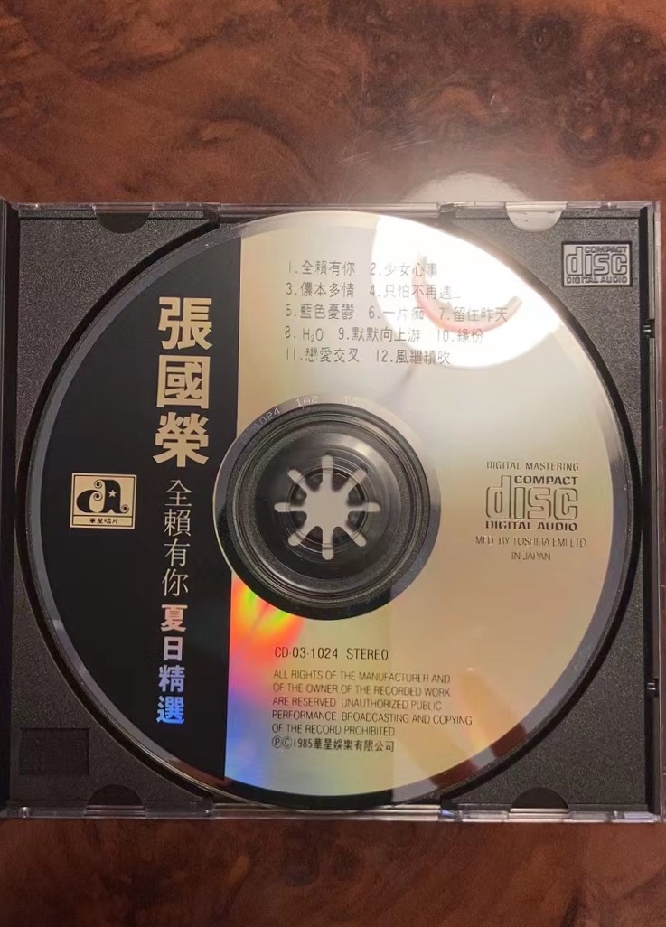 美品廃盤CD-張國榮 レスリー・チャン Leslie Cheung・日本東芝EMI製1985年版「夏日精選」・華星唱片公司・送料230円～の画像5