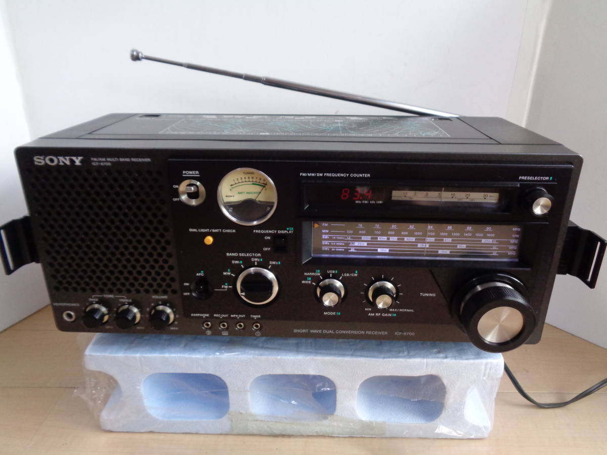 SONY ソニー ICF-6700 5バンドラジオ（FM/MW/SW1～3）美品整備作動品