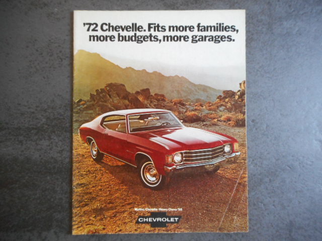 カタログ シボレー マリブ シェベル １９７２年 コルベット 等 Chevrolet 1972 Maribu Chevelle ２５ 最安値級価格