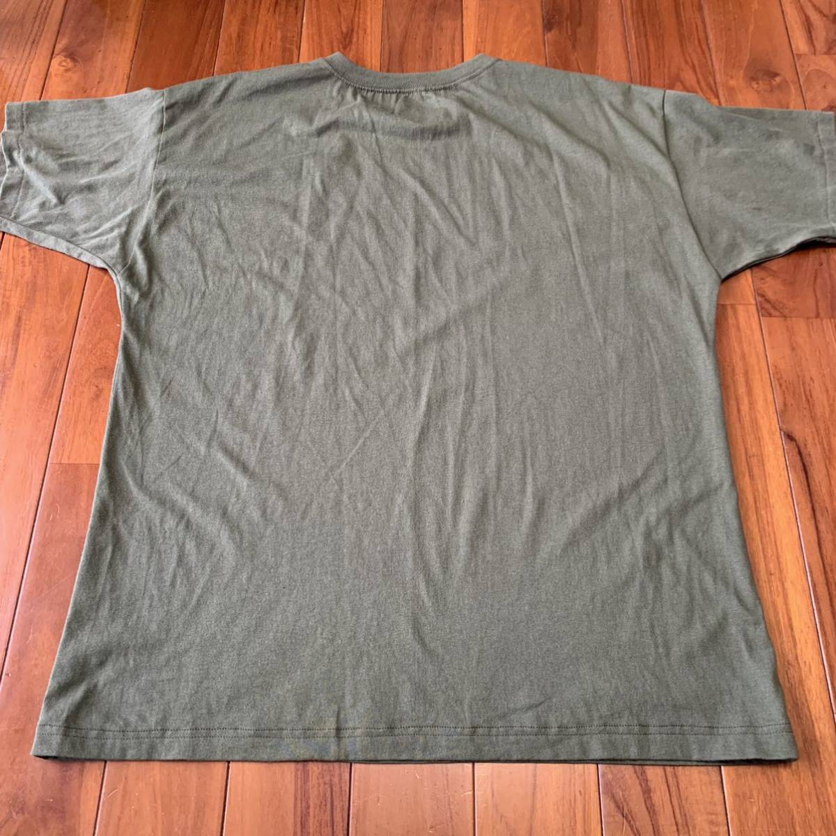 沖縄 米軍放出品 USMC MARINE DUKE ミリタリー Tシャツ トレーニング ランニング 筋トレ スポーツ XLARGE OD (管理番号TU15)_画像2