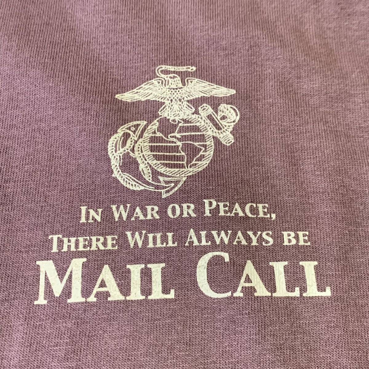 沖縄 米軍放出品 USMC MARINE MAIL CALL Tシャツ オシャレ ファッション 古着 ビンテージ 2XLARGE (管理番号G18)の画像4