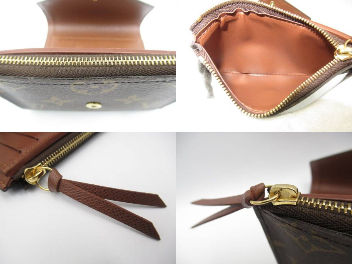 L/V ルイ ヴィトン モノグラム 三つ折り財布 M62472 ポルトフォイユ・ヴィクトリーヌ 中古 美品 ※ICチップ入り_画像8