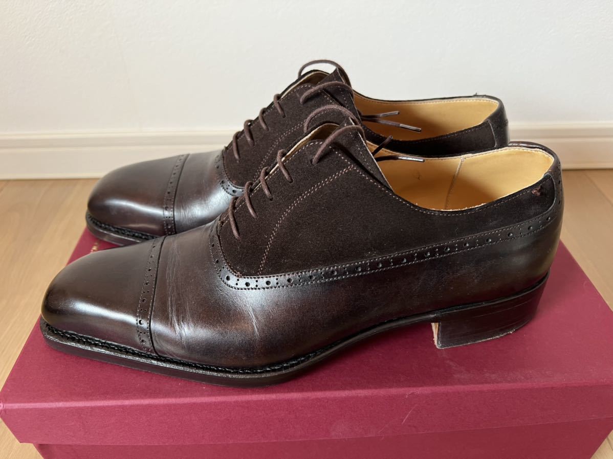 VASS Balmoral Oxford K last brown museum calf dark brown suede 41