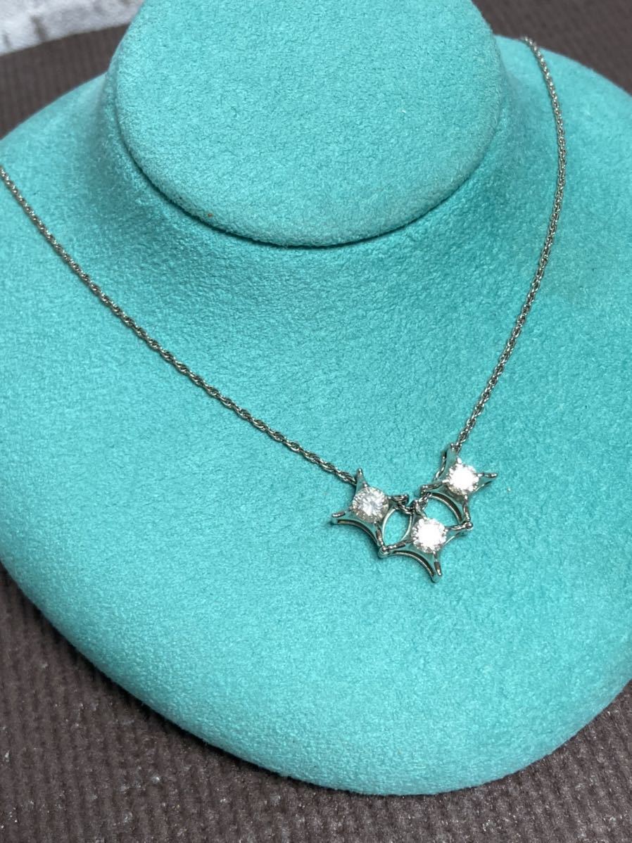ン獲 美品 ダイヤモンド 1ct プラチナ Pt900 Pt850 ネックレス - www