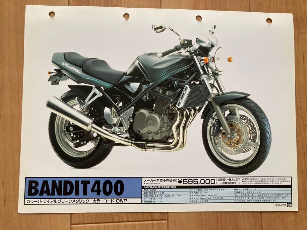 スズキ販売店用 カタログ BANDIT400_画像5