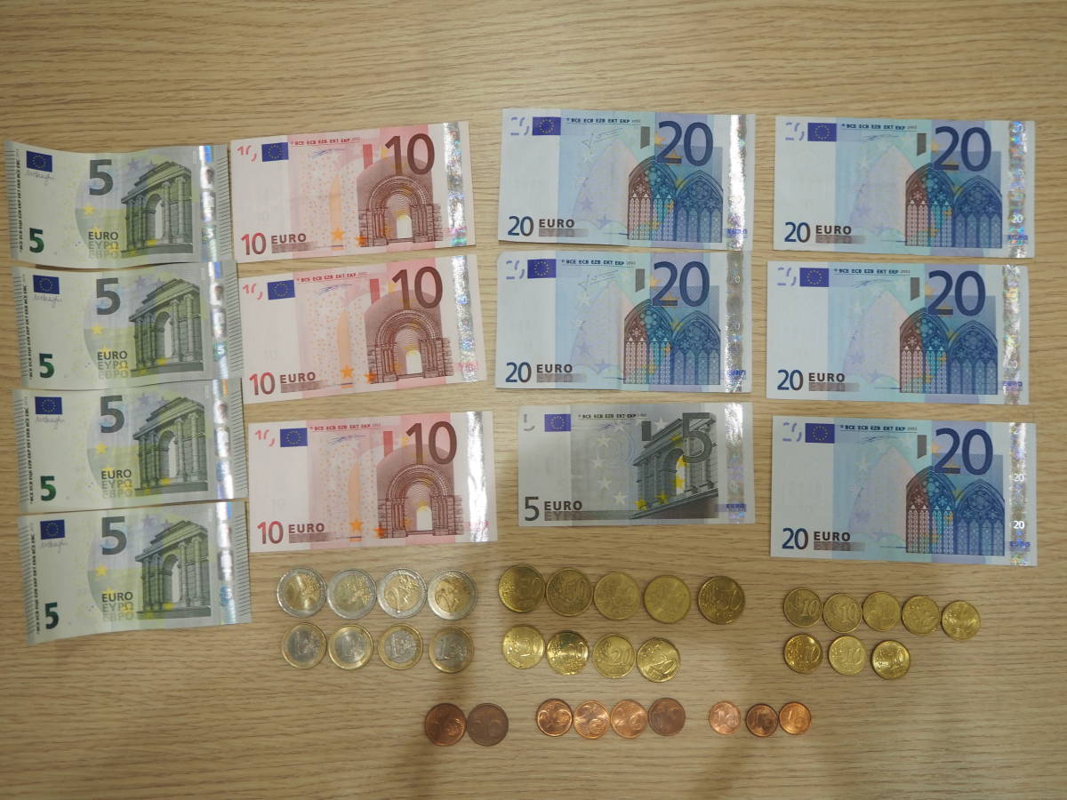 77a ユーロ ユーロ紙幣 硬貨おまとめ 約170ユーロ Www Muevetec Mx