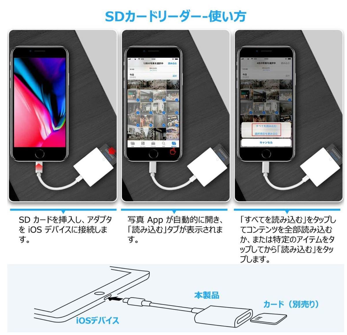 iPhone Lightning SDカードリーダー_画像10