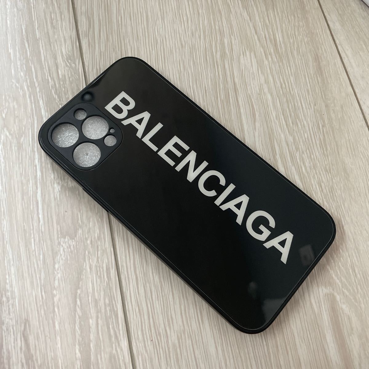 【新品】iPhone12proケース スマホケース BALENCIAGA バレンシアガ ブラック