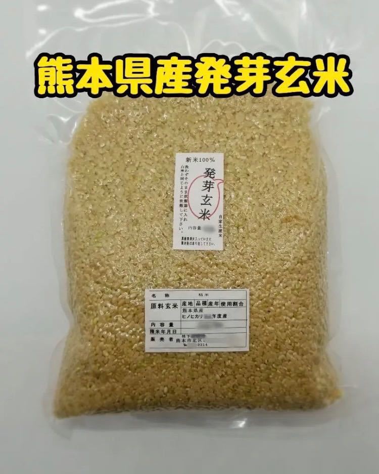 熊本県産 令和3年新米100% 発芽玄米 2kg ヒノヒカリ_画像1