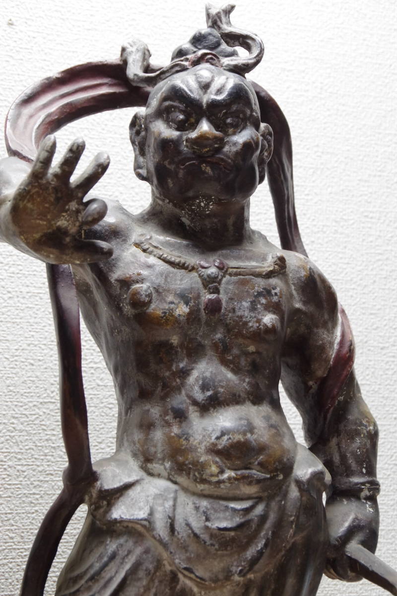 仏教美術 仁王像 阿吽 阿形 吽形 一対 置物 銅器 古美術品 金剛力士 仏教美術 仁王像 阿吽 阿形 吽形 一対 置物 銅器 古美術品 金剛力士