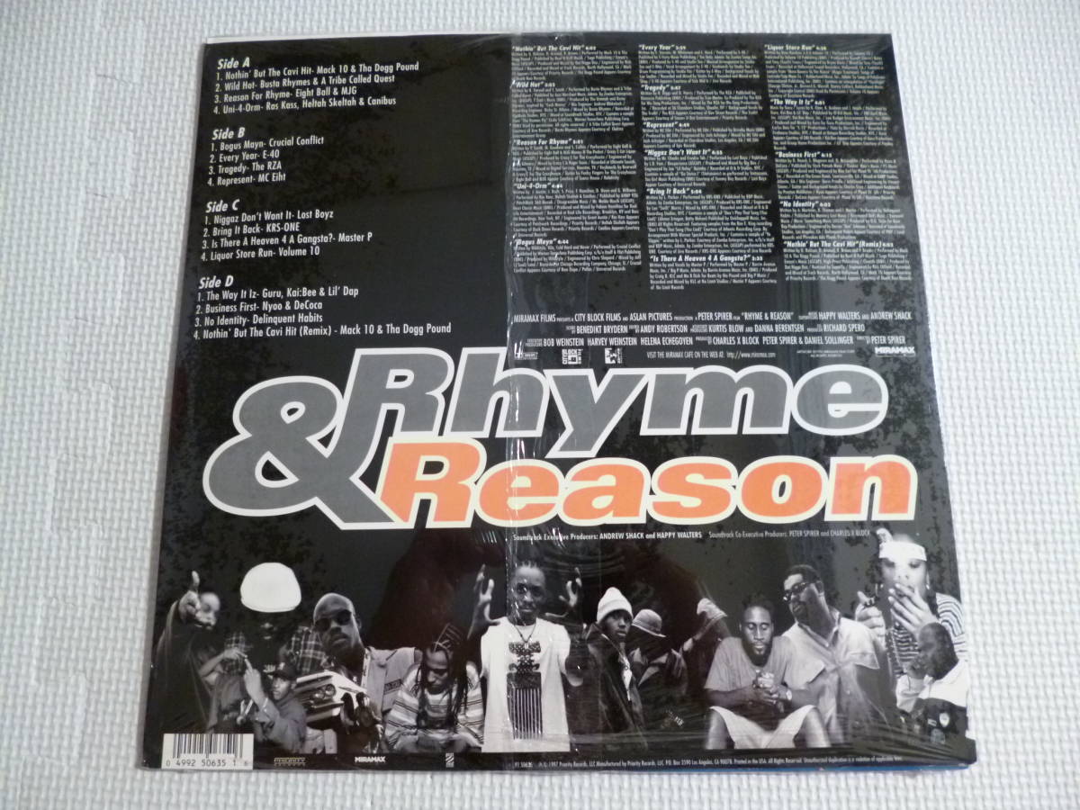 新品シールド VA / Rhyme & Reason (Mack10 & Tha Dogg Pound,Busta Rhymes & A Tribe Called Quest,Ras Kass,Heltah SkelTah,Canibus,etc)_画像2