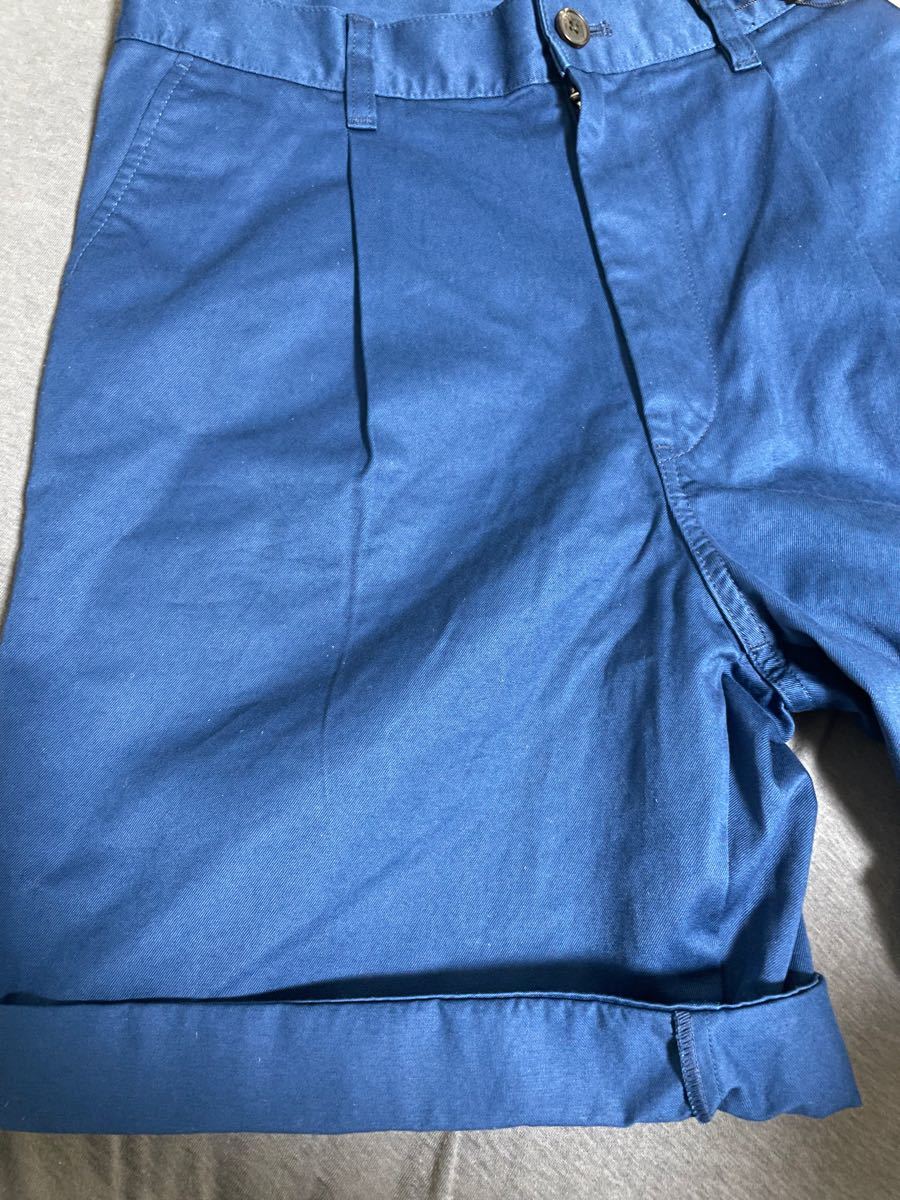 新品未使用 UNIQLO×JWA　jwアンダーソン　ロールアップショーツ　ハーフパンツ  67Blue Mサイズ