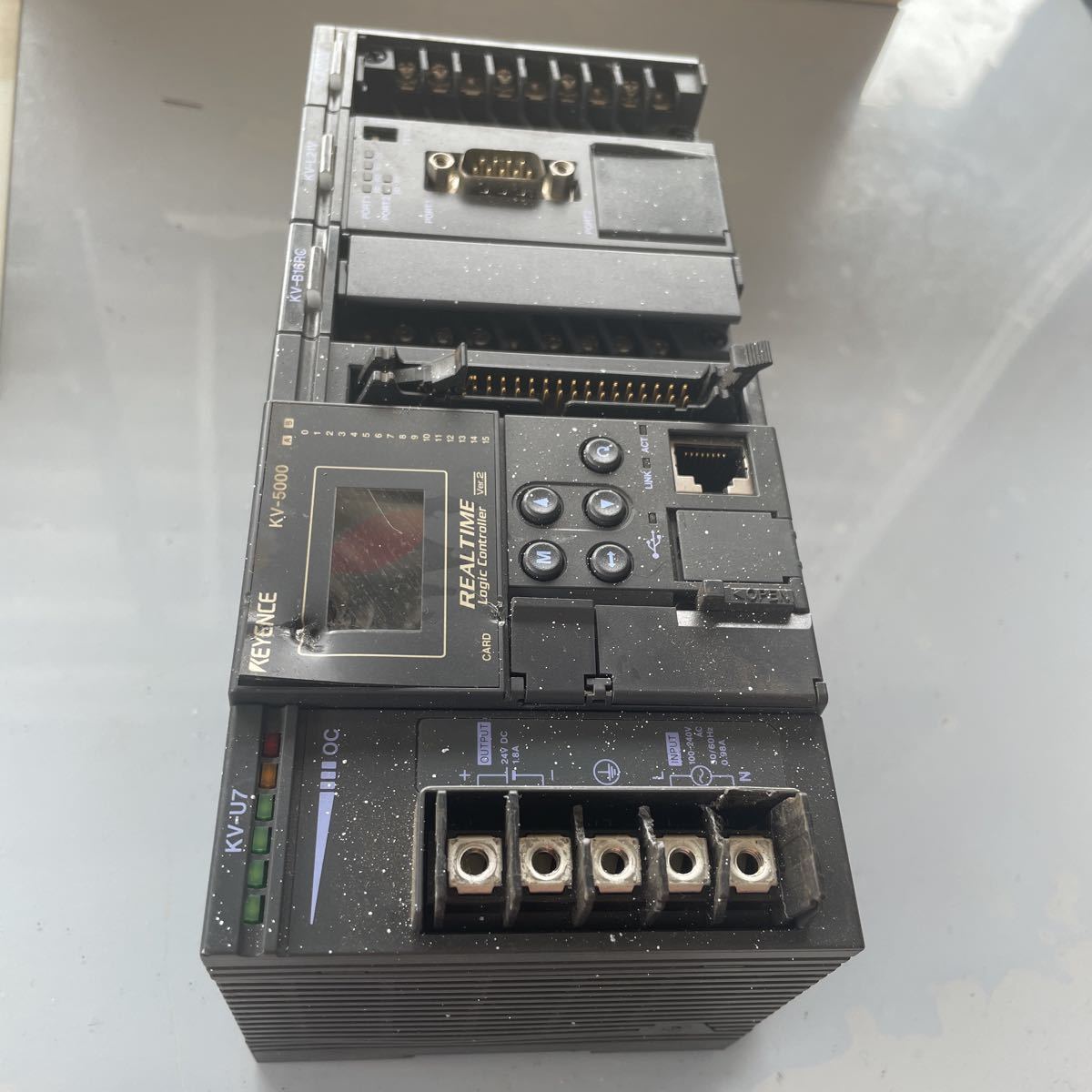 2K)KEYENCE KV-U7 KV-5000 (KV-B16RC)(KV-L21V)(KV-DA40V)セット