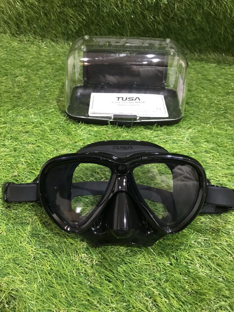 信頼 ダイビング 新品 マスク 度付きレンズ可能 BK