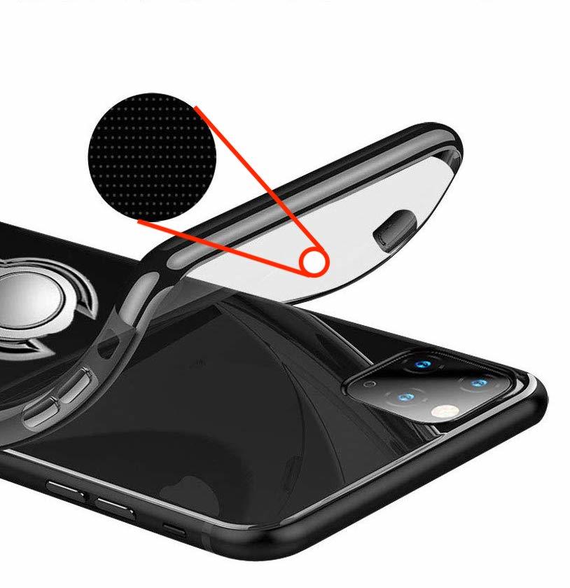 【セット】iPhone 13ProMaxケース+フィルム(黒リング付きケース透明)(のぞき見防止フィルム 強化ガラス) アイホン アイフォン_画像2