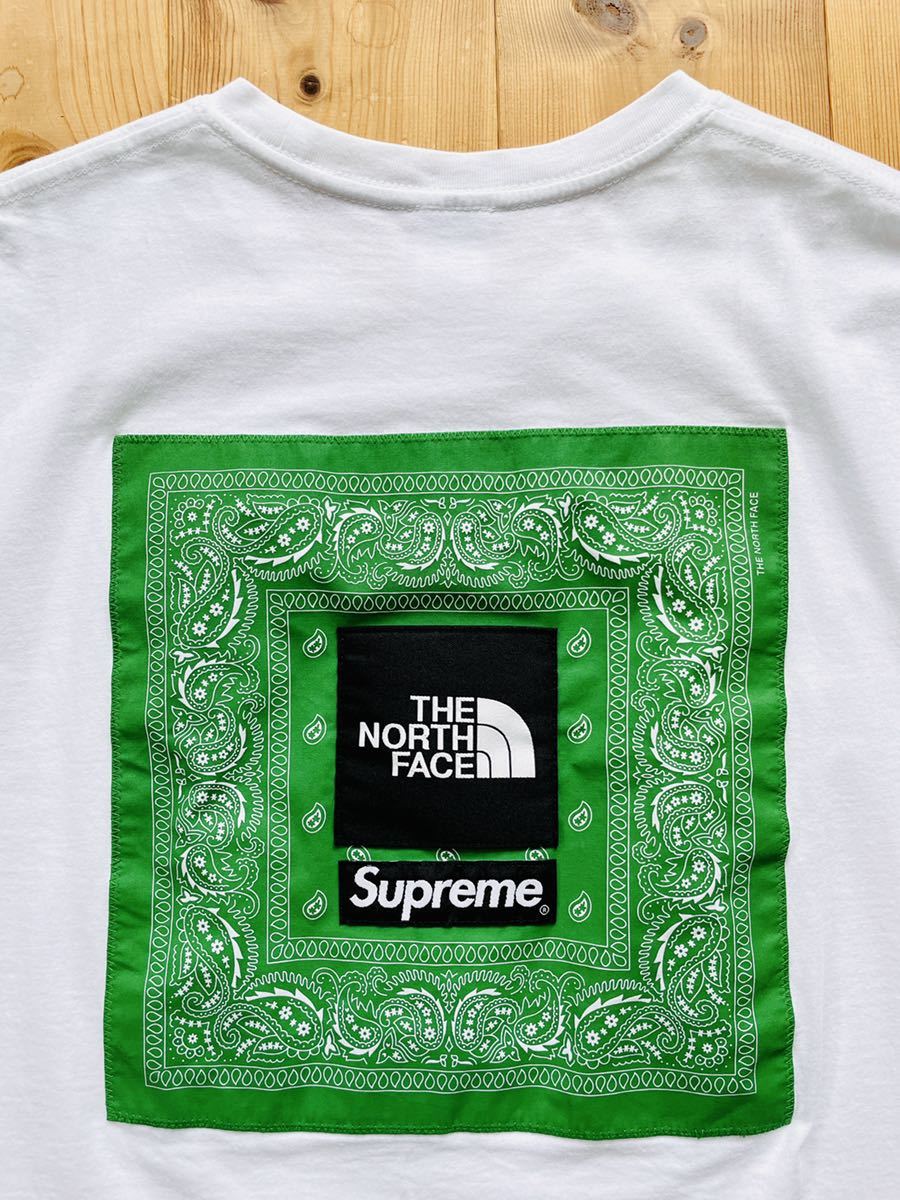 1円スタート！】美品 Supreme / The North Face Bandana Tee White