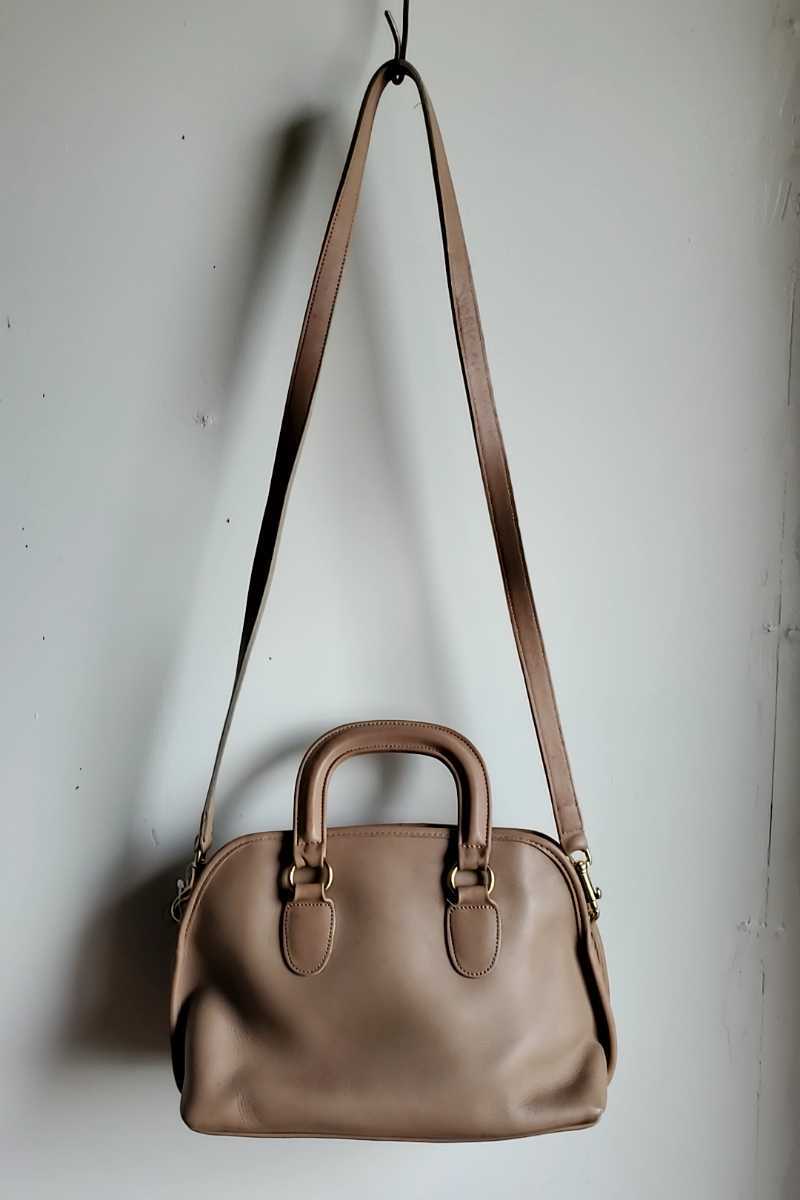 665*~90s USA made Old Coach OLD COACH shoulder bag No.A4C-9903 beige 2WAY bag handbag retro America made used USED