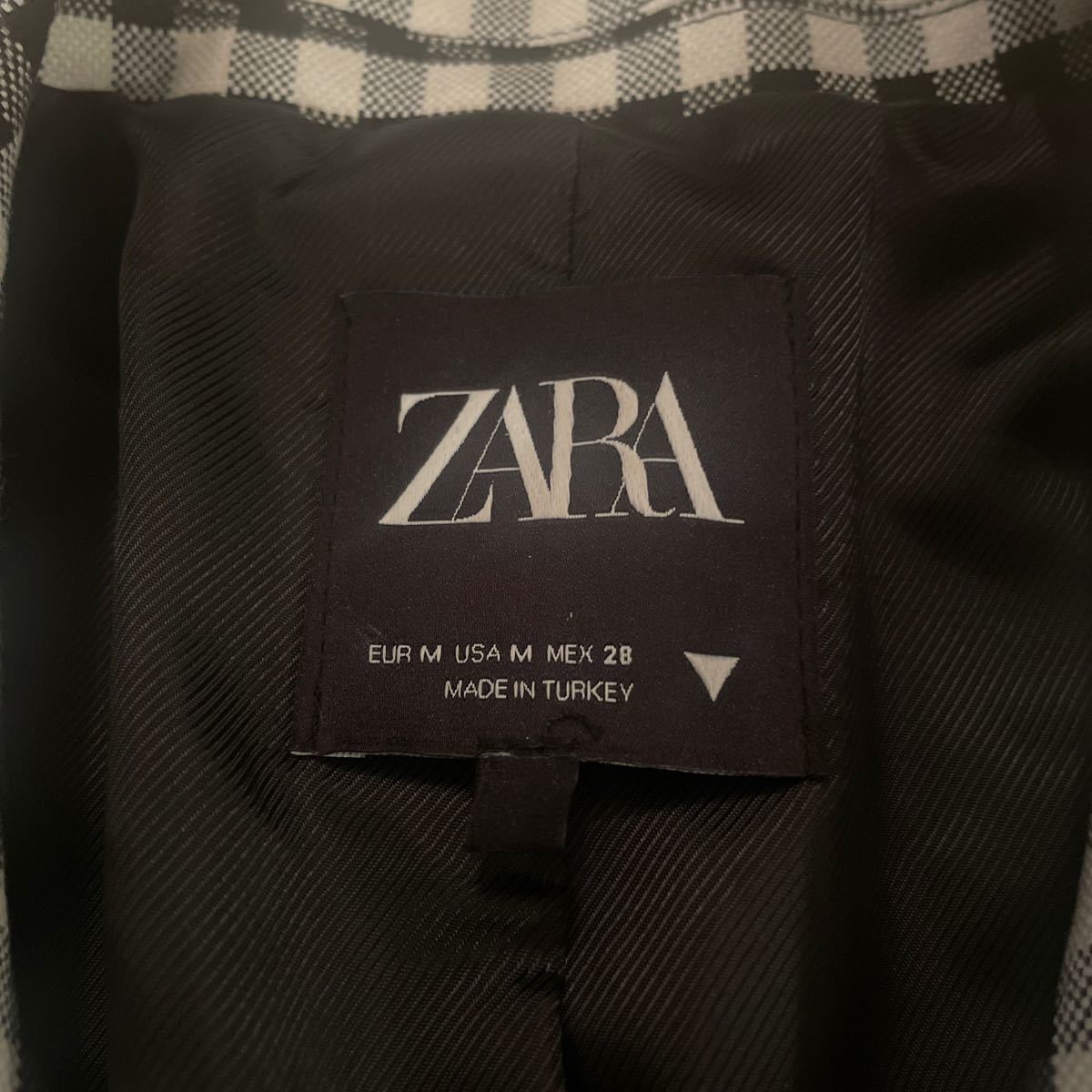 PayPayフリマ｜ZARA セットアップ 白黒チェック スカート ジャケット