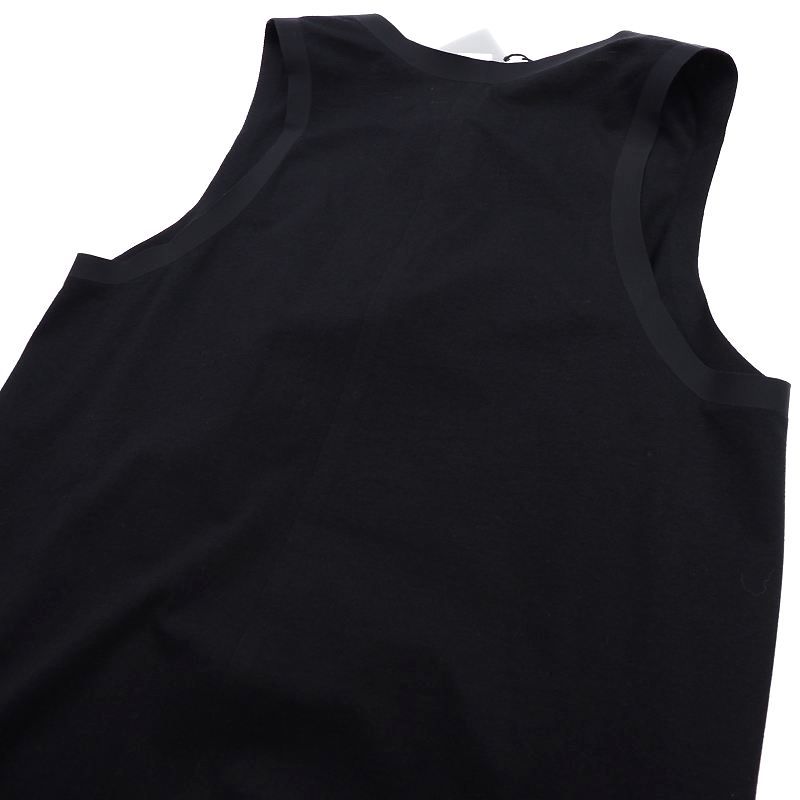 E03257 新品 20SS BARBARA ALAN/ロング丈 ベスト【サイズ：XS】ブラック COTTON JERSEY VEST 伊勢丹メンズ取扱い バーバラアラン _画像3